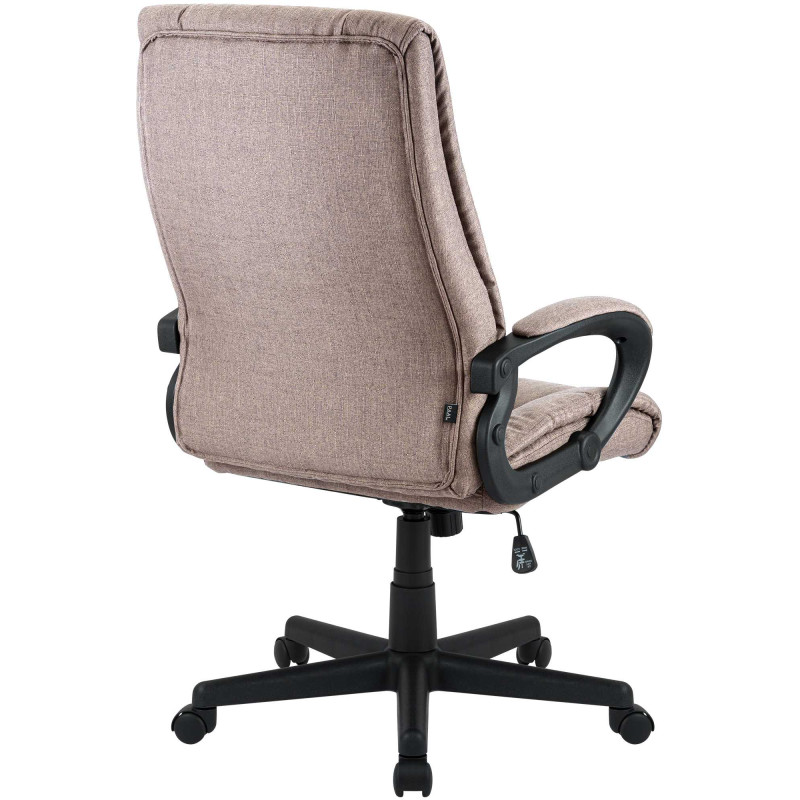 Fauteuil de bureau XL Sparta tissu taupe