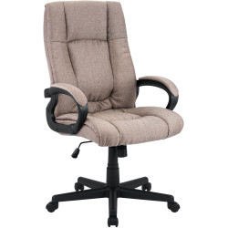 Fauteuil de bureau XL Sparta tissu taupe