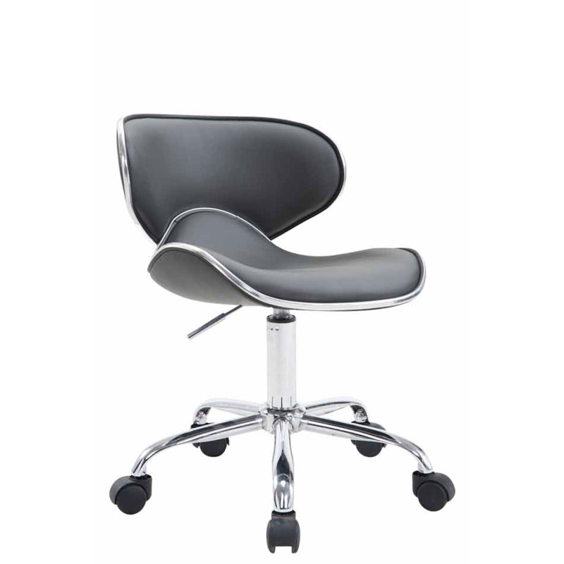 Tabouret de travail Las Vegas V2, en similicuir gris