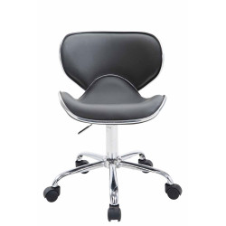 Tabouret de travail Las Vegas V2 en cuir synthétique gris