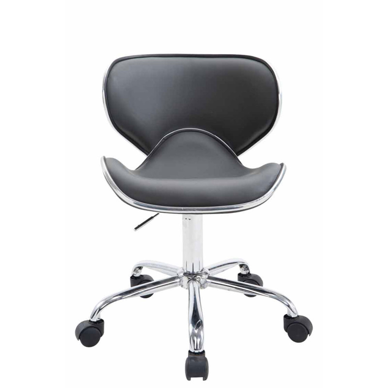 Tabouret de travail Las Vegas V2 en cuir synthétique gris