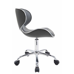 Tabouret de travail Las Vegas V2 en cuir synthétique gris