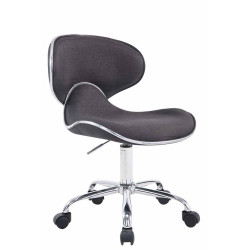 Tabouret de travail Las Vegas V2, tissu gris fonc?