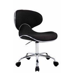 Tabouret de travail Las Vegas V2, tissu noir