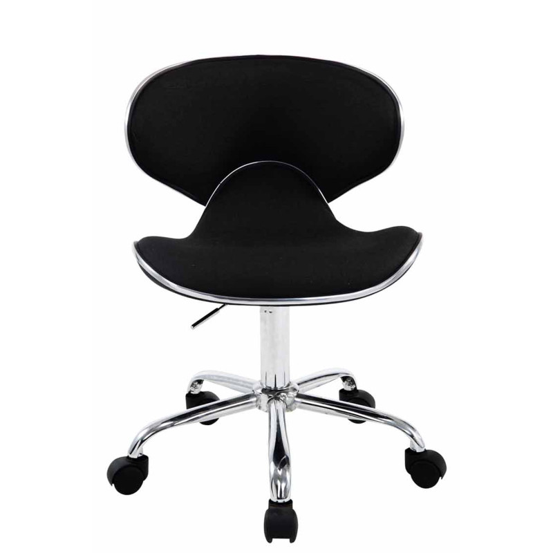 Tabouret de travail Las Vegas V2, tissu noir