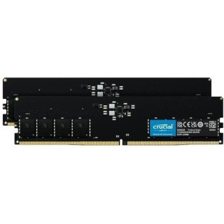 Mémoire RAM - CRUCIAL - Kit DDR5-4800 UDIMM - 64 Go : 2x32 Go (CT2K32G48C40U5)