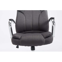 Fauteuil de bureau BIG Xanthos tissu V2 gris foncé