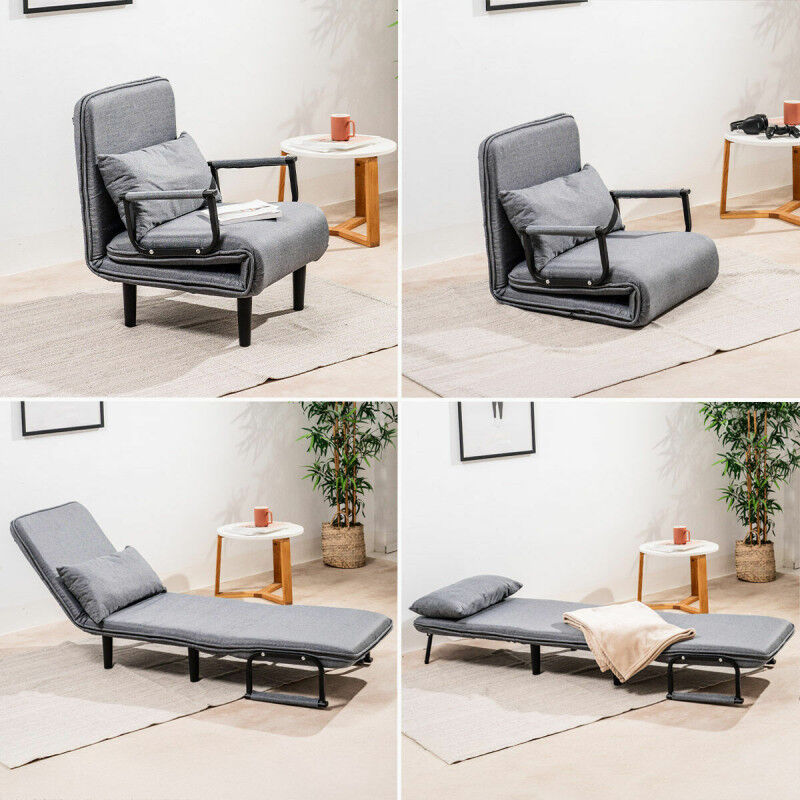 Canapé-lit Convertible Simple 4 en 1 InnovaGoods Noir (Reconditionné A)