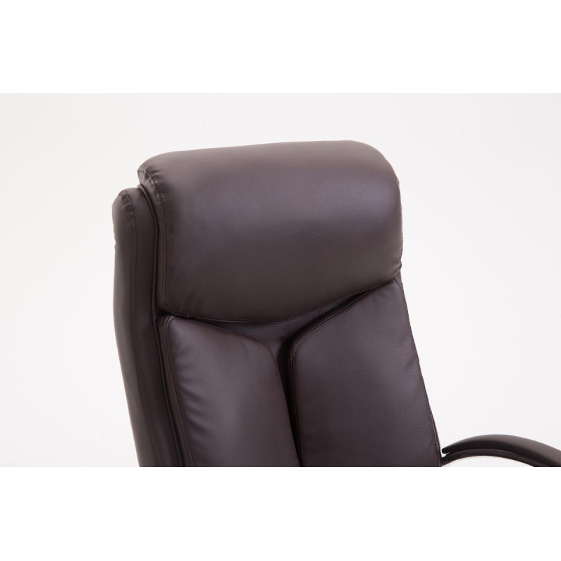 Sedia ufficio VAUD XL in similpelle marrone