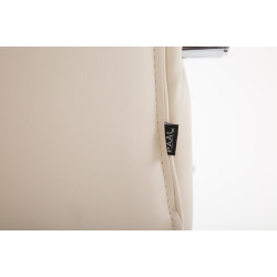 Fauteuil de bureau Vaud en cuir artificiel crème