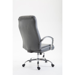 Fauteuil de bureau Vaud en cuir artificiel gris