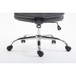 Fauteuil de bureau Vaud en cuir artificiel gris