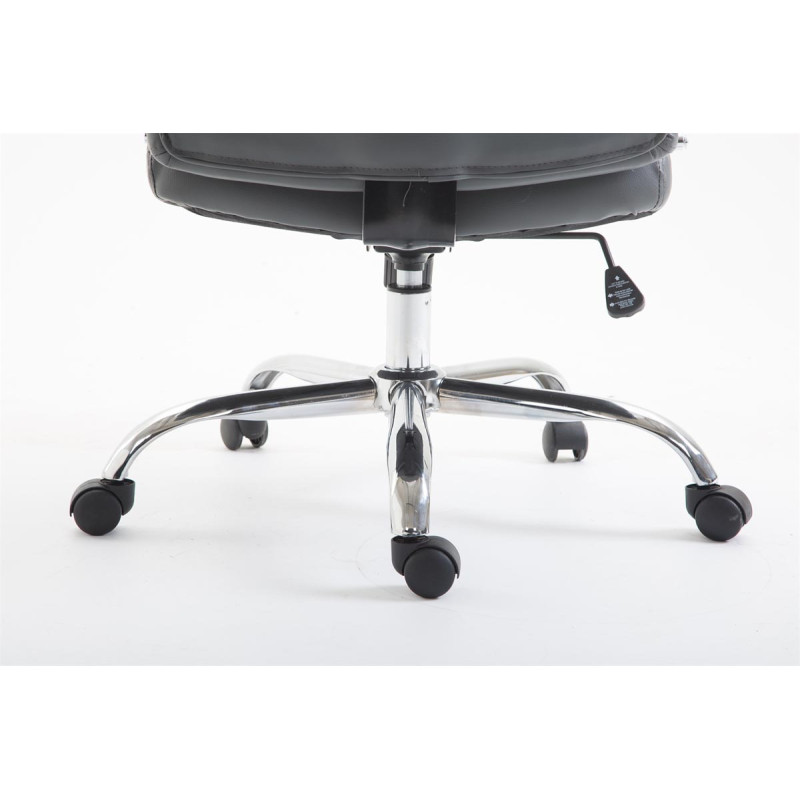 Fauteuil de bureau Vaud en cuir artificiel gris