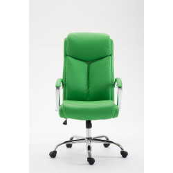 Fauteuil de bureau Vaud en cuir artificiel vert