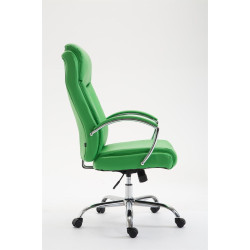 Fauteuil de bureau Vaud en cuir artificiel vert