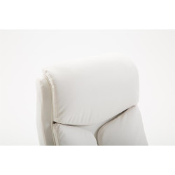 Fauteuil de bureau Vaud en cuir artificiel blanc