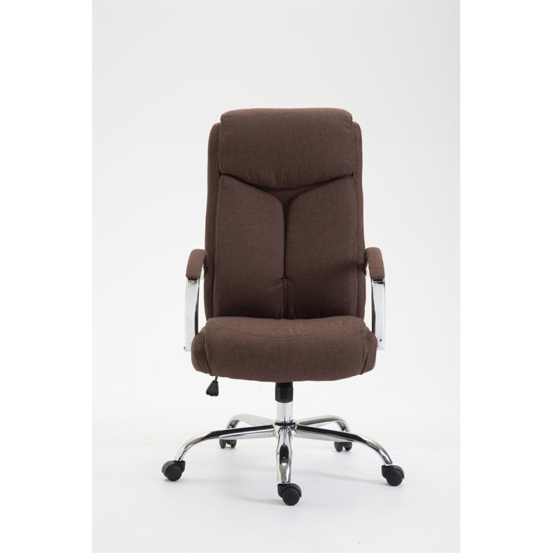 Fauteuil de bureau Vaud tissu marron
