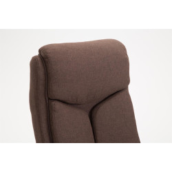 Chaise de bureau Vaud, tissu marron