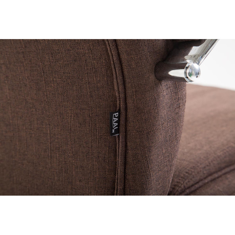 Fauteuil de bureau Vaud tissu marron