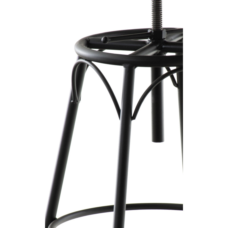 Lot de 2 tabourets de bar Beam noir