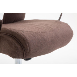 Fauteuil de bureau Vaud tissu marron