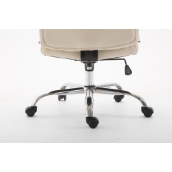Fauteuil de bureau Vaud tissu crème