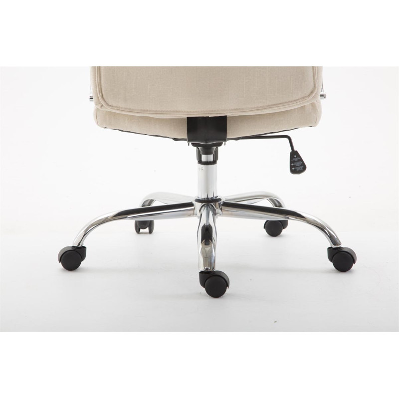 Fauteuil de bureau Vaud tissu crème