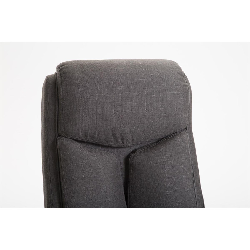 Fauteuil de bureau Vaud tissu gris foncé