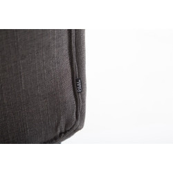 Fauteuil de bureau Vaud tissu gris foncé