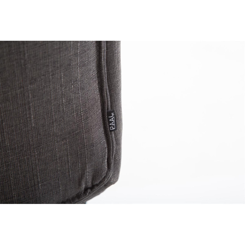 Fauteuil de bureau Vaud tissu gris foncé