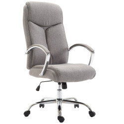 Fauteuil de bureau Vaud tissu gris
