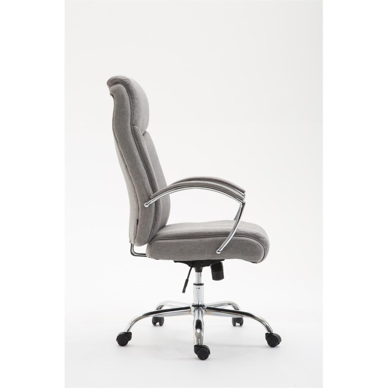 Fauteuil de bureau Vaud tissu gris