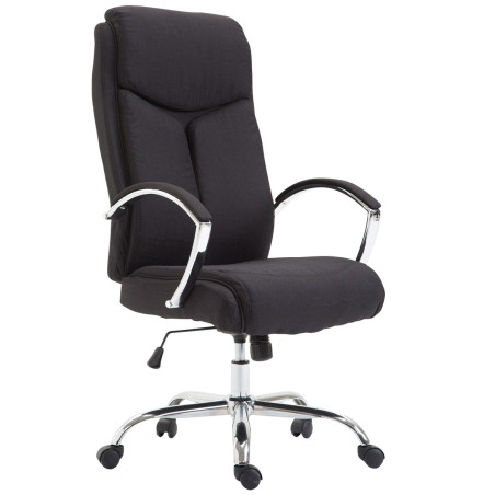Fauteuil de bureau Vaud tissu noir