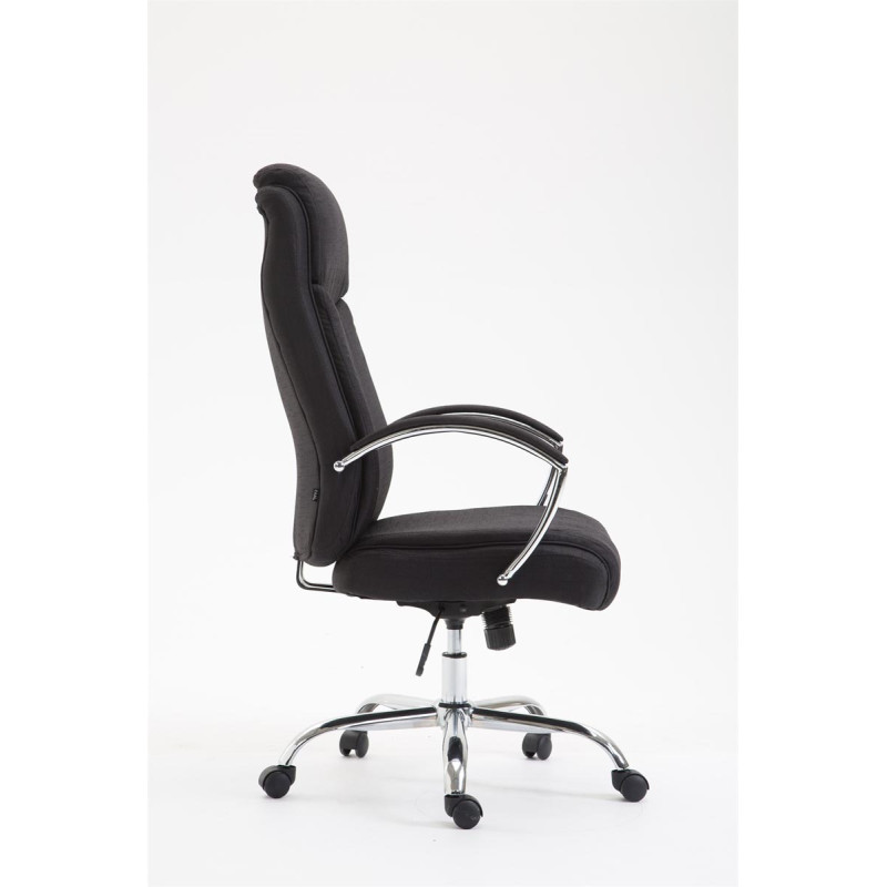 Fauteuil de bureau Vaud tissu noir