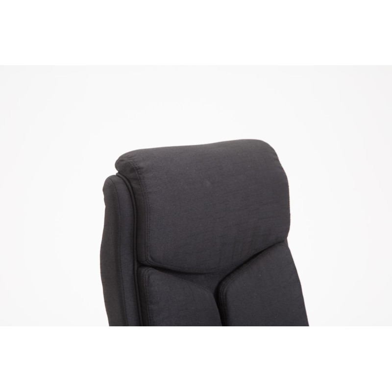 Fauteuil de bureau Vaud tissu noir