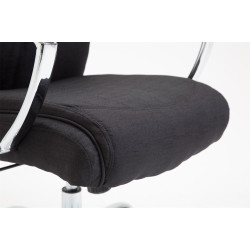 Chaise de bureau Vaud, tissu noir
