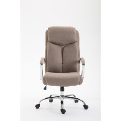 Fauteuil de bureau Vaud tissu taupe