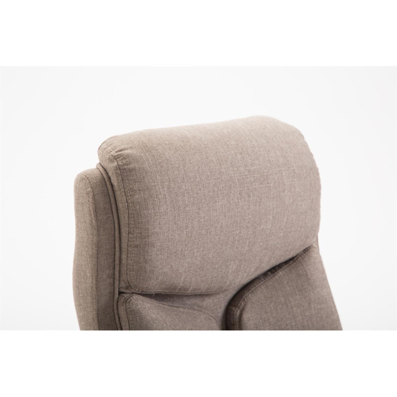Fauteuil de bureau Vaud tissu taupe