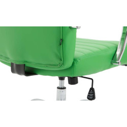 Fauteuil de bureau Valais, simili cuir vert