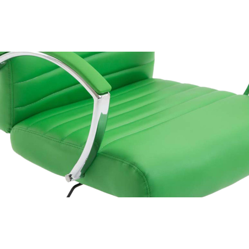 Fauteuil de bureau Valais, simili cuir vert