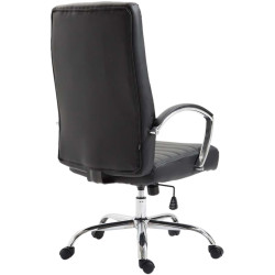 Fauteuil de bureau Valais, simili cuir noir