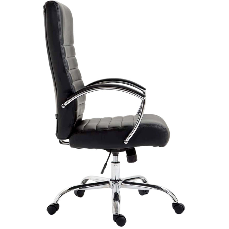 Fauteuil de bureau Valais, simili cuir noir