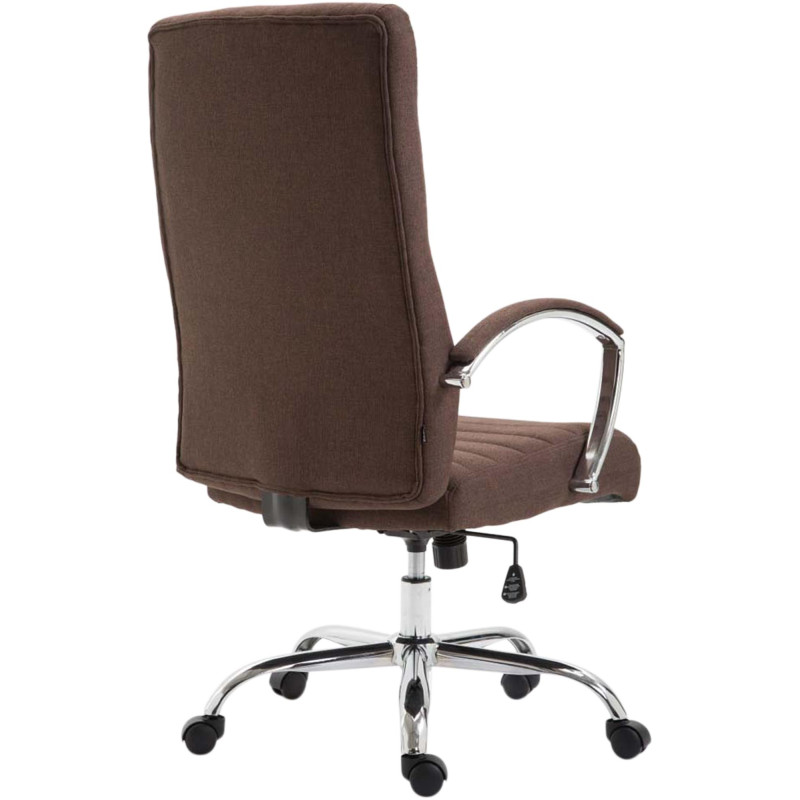 Fauteuil de bureau Valais en tissu marron