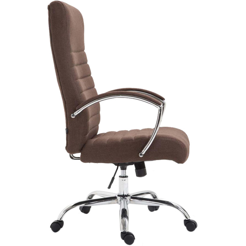 Fauteuil de bureau Valais en tissu marron