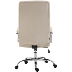 Silla de oficina Valais XL de tela Crema
