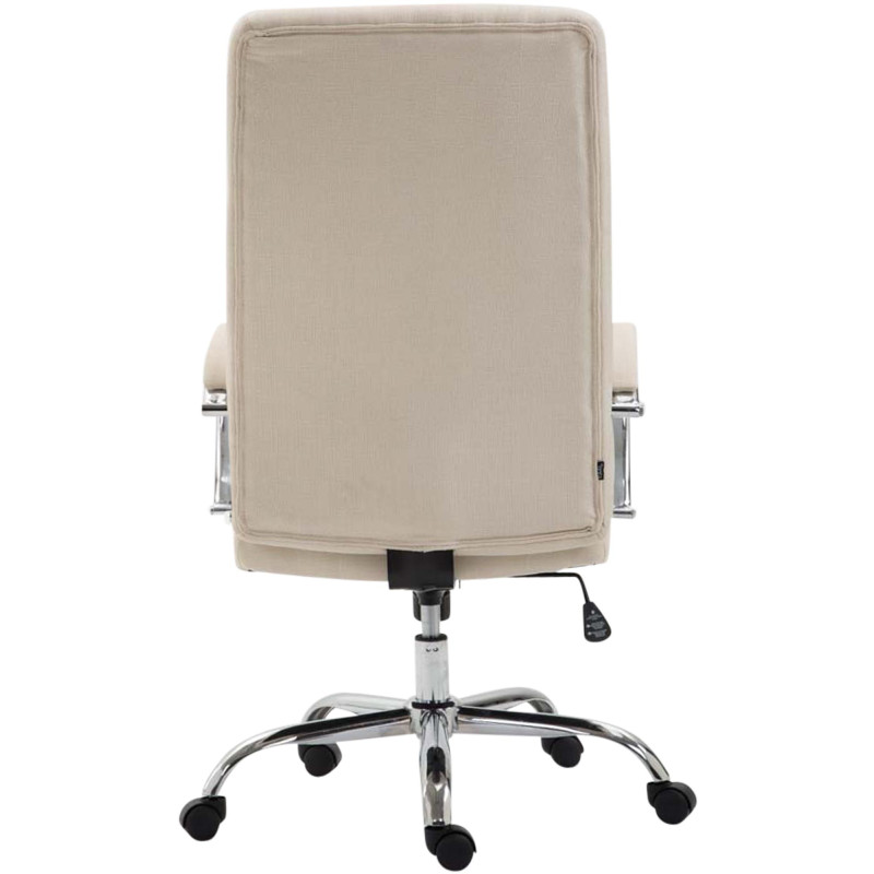 Chaise de bureau Valais, tissu cr?me