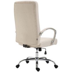 Fauteuil de bureau Valais tissu crème