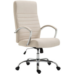 Fauteuil de bureau Valais tissu crème