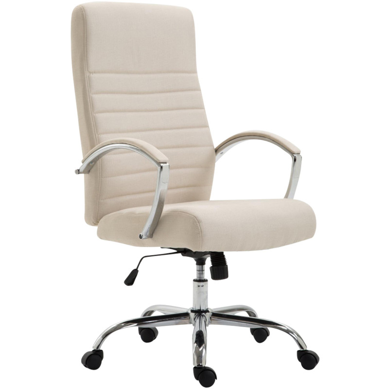 Fauteuil de bureau Valais tissu crème