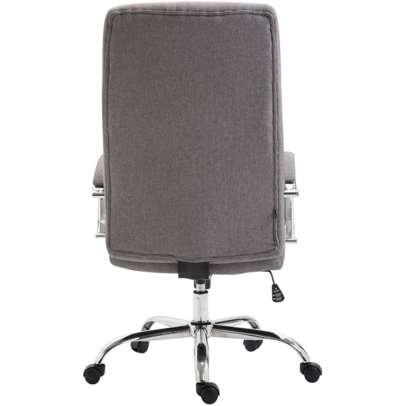 Fauteuil de bureau Valais en tissu gris